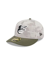New Era Men's Light Beige/Olive Baltimore Orioles 2025 Armed Forces Day Low Profile 59FIFTY Fitted Hat