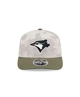 New Era Men's Light Beige/Olive Toronto Blue Jays 2025 Armed Forces Day 9SEVENTY Adjustable Hat