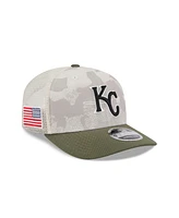 New Era Men's Light Beige/Olive Kansas City Royals 2025 Armed Forces Day 9SEVENTY Adjustable Hat