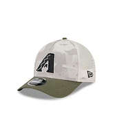New Era Men's Light Beige/Olive Arizona Diamondbacks 2025 Armed Forces Day 9FORTY M-Crown A-Frame Adjustable Hat