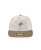 New Era Men's Light Beige/Olive Seattle Mariners 2025 Armed Forces Day 59FIFTY Fitted Hat