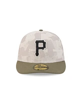 New Era Men's Light Beige/Olive Pittsburgh Pirates 2025 Armed Forces Day 59FIFTY Fitted Hat