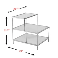 Modern Glass Mirrored End Table for Contemporary Living Room