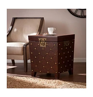 24" Brown Manufactured Wood Square End Table