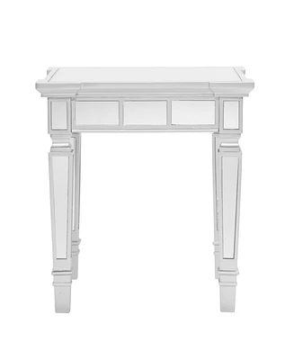24; Silver Glass Square End Table