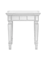 24; Silver Glass Square End Table