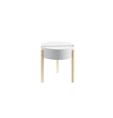 Elegant Manufactured and Solid Wood Round End Table for Your Living Space