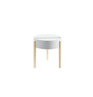 Elegant Manufactured and Solid Wood Round End Table for Your Living Space