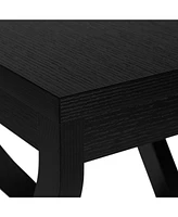Wood Square End Table with Two Shelves – Functional and Stylish Storage Solution for Living Room