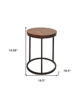 Round End Table in Manufactured Wood – Stylish and Durable Side Table for Home Decor