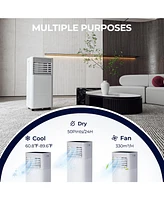 10000 Btu Portable Air Conditioner, 3-in-1 Ac Unit with Fan, Dehumidifier, 24H Timer, Remote Control, Sleep Mode, Cools Rooms up to 350 Sq.Ft