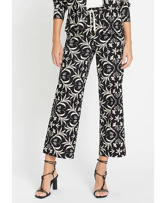Olsen Women's Anna Fit Ornamental Cropped Pant
