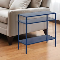 Durable Steel End Table – Stylish Two-Shelf Design for Living Room or Bedroom