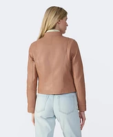 Furniq Uk Women's Leather Bomber Jacket, Created for Macy s