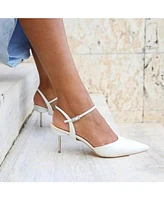 Alterre Women's Amal Customizable Bridal White Stiletto