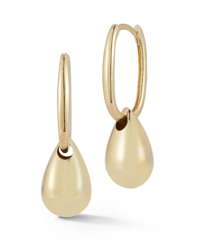 Rachel Zoe Fine Jewelry 14K Gold Puffed Pear-Shaped Charm Earrings