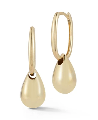 Rachel Zoe Fine Jewelry 14K Gold Puffed Pear-Shaped Charm Earrings