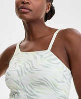 Id Ideology Women's Fluid Zebra Asymmetrical Tank Top, Exclusively at Macy's