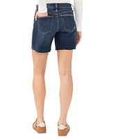 Silver Jeans Co. Women's Suki Mid Rise Curvy Fit Mid-Thigh Shorts