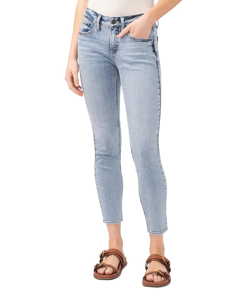 Silver Jeans Co. Women's Suki Mid Rise Curvy Fit Skinny