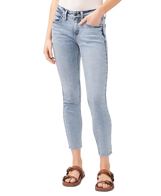Silver Jeans Co. Women's Suki Mid Rise Curvy Fit Skinny