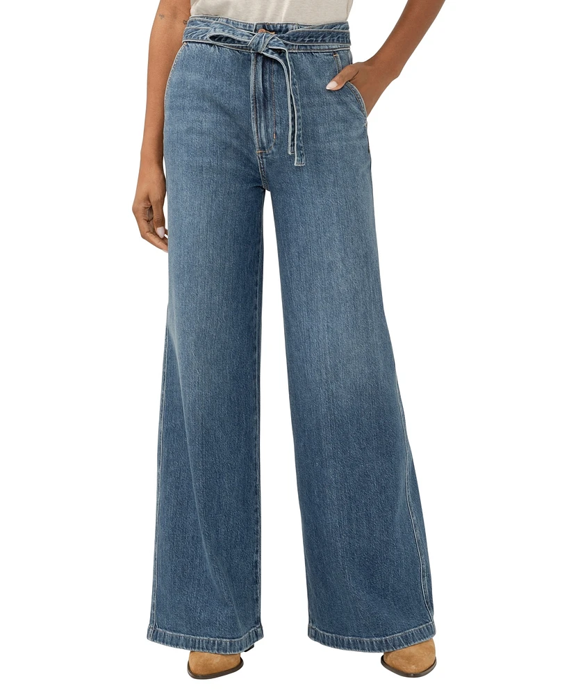 Silver Jeans Co. Women's Highly Desirable High Rise Belted Ultra-Wide Leg