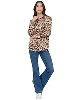 Dkny Jeans Women's Classic-Fit Button-Front Long-Sleeve Blouse - L3Z