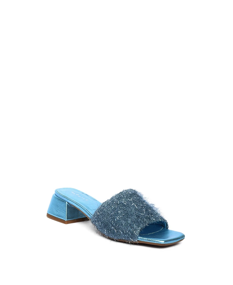 Maguire Shoes Merida Fuzzy Sandal Heeled Mule