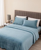 Linery & Co. Ultra Soft Cozy Velvet Plush Fleece Printed Sheet Set