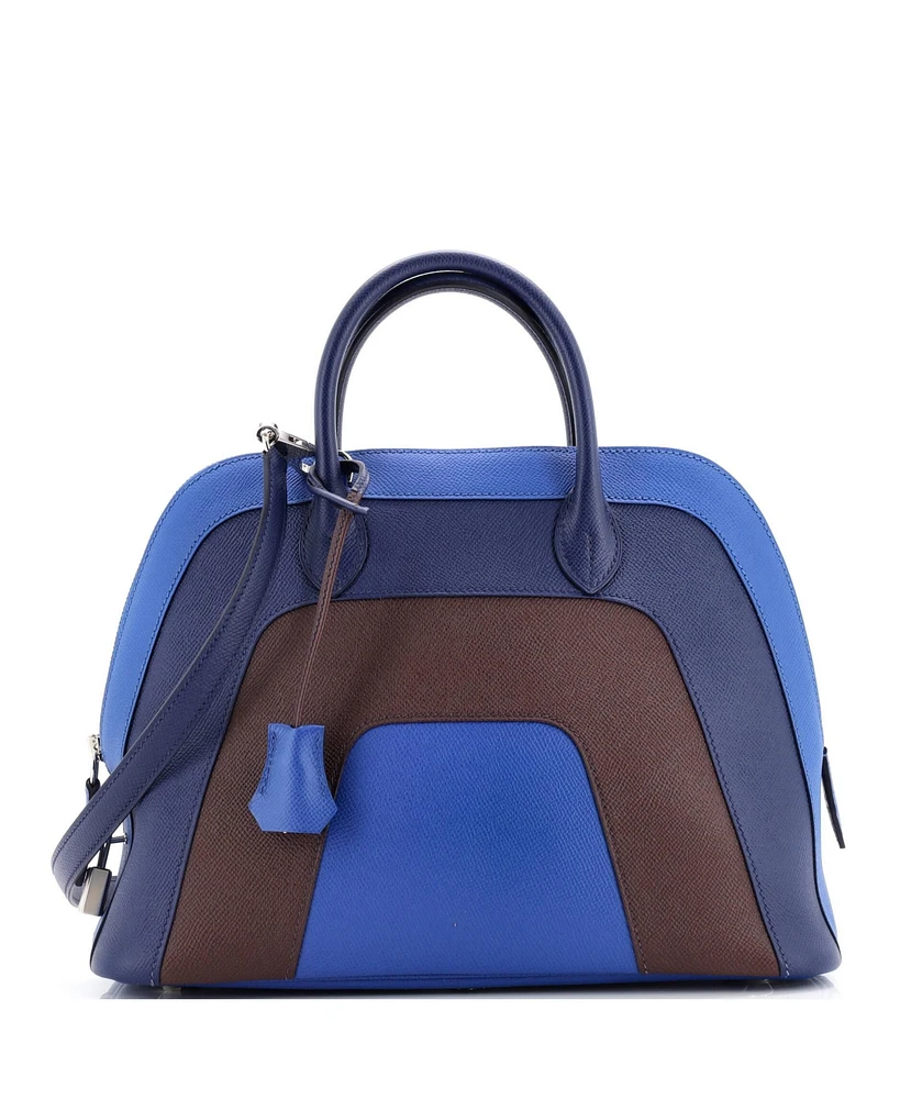 Pre-Owned Hermes 30 Bolide 1923 Rainbow Bag Epsom