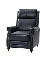 Basilio Genuine Leather Power Recliner with Usb Port