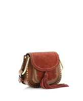 Pre-Owned Chloe Small Hudson Handbag Leather with Patchwork Suede