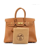 Pre-Owned Hermes Birkin 35 Handbag Brown Courchevel with Gold Hardware