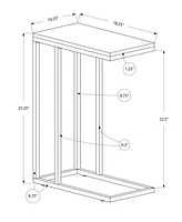 Compact Mdf and Metal End Table for Living Room or Bedroom