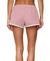 Edikted Women's Vaughn Lacey Plaid Shorts