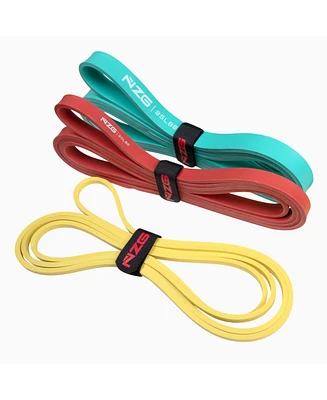 NonZero Gravity 100% Latex-Free Natural Rubber Power Resistance Bands Beginner Set (3-Piece)