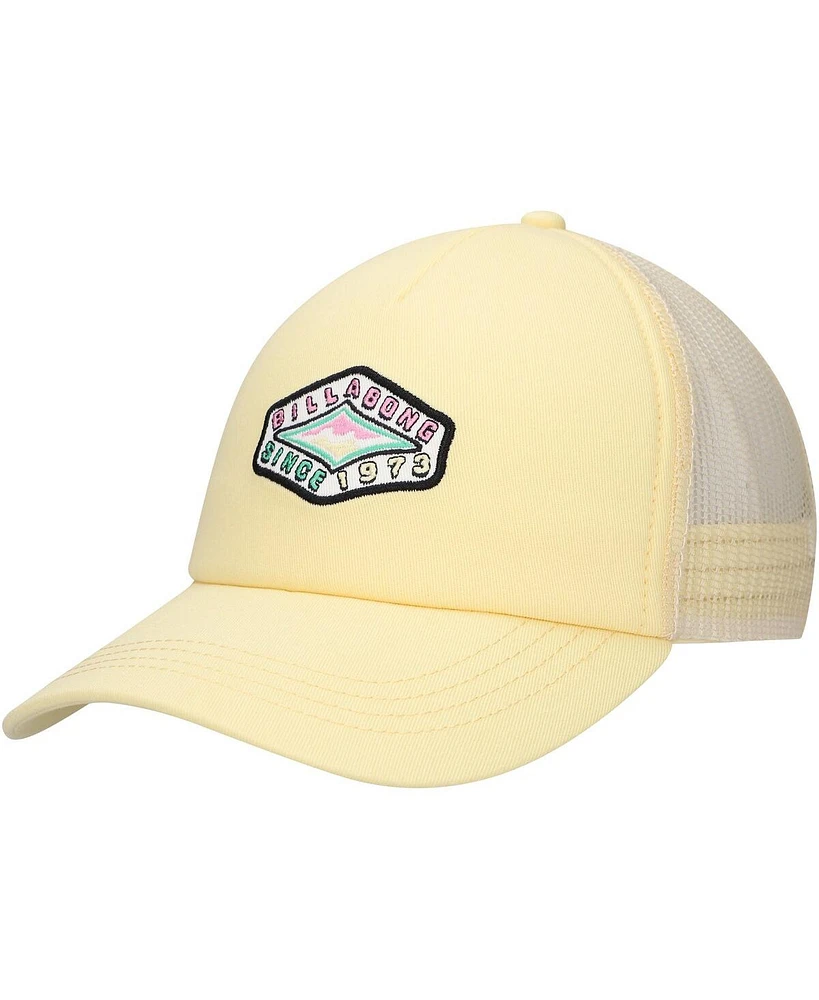 Billabong Women's Yellow Aloha Forever Trucker Adjustable Hat