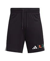 Adidas Men's Black Miami Hurricanes Aeroready 7" Shorts