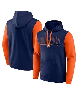 Fanatics Men's Navy Houston Astros Outline Fleece Pullover Hoodie