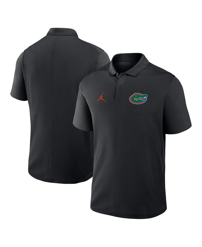 Jordan Men's Black Florida Gators Primetime Victory Primary Logo Performance Polo Shirt