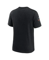 Nike Men's Heather Black Florida Marlins Cooperstown Collection Eras Tri-Blend T-Shirt