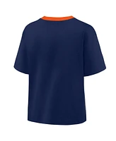 Fanatics Women's Navy/Graphite Houston Astros Oversized Race to Win V-Neck T-Shirt