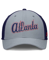 Nike Men's Navy/ Atlanta Braves Rise Swoosh Performance Flex Hat