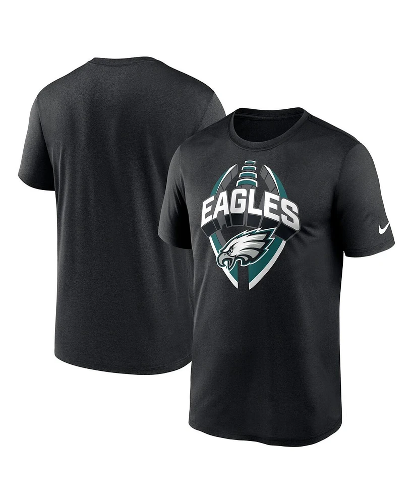 Nike Men's Black Philadelphia Eagles Legend Icon Performance T-Shirt