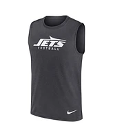 Nike Men's Gray New York Jets Primetime Legend Performance Muscle Tank Top