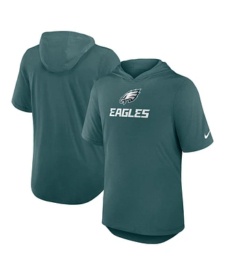 Nike Men's Midnight Green Philadelphia Eagles Lockup Tri-Blend Hoodie T-Shirt