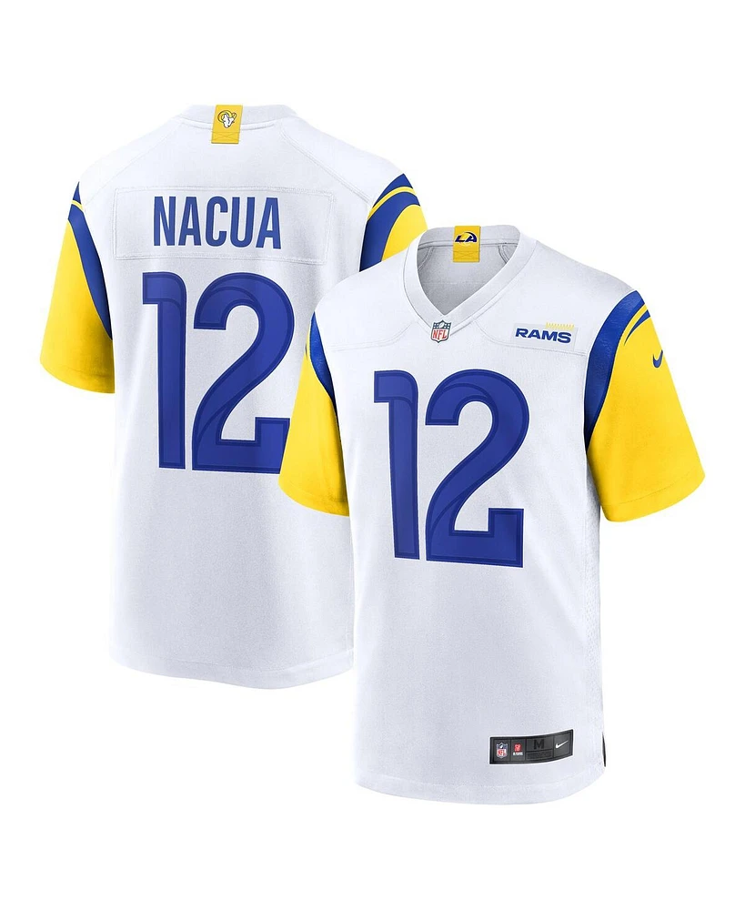 Nike Men's Puka Nacua White Los Angeles Rams Game Player Jersey