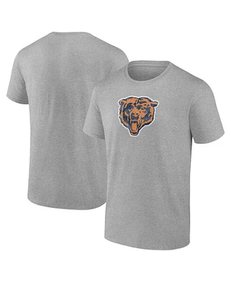 Fanatics Men's Gray Chicago Bears Distressed Throwback Logo T-Shirt