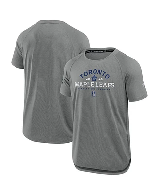 Fanatics Men's Heather Gray Toronto Maple Leaf's 2025 Stanley Cup Playoffs Authentic Pro Rink Performance T-Shirt