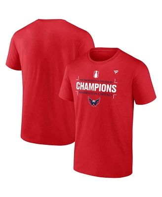 Fanatics Men's Red Washington Capitals 2025 Metropolitan Division Champions T-Shirt